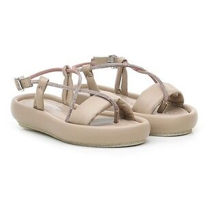 Patrizia Bonfanti Sandals Flat Leather Strappy Women's Size 40‎ Beige